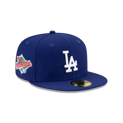 Blue Los Angeles Dodgers Hat - New Era MLB Green Paisley Undervisor 59FIFTY Fitted Caps USA5817269